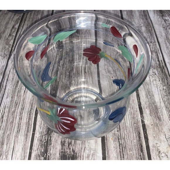 Lenox Poppies on Blue Hurricane vase - Picture 7 of 7